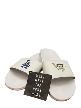 ISLIDE - WHITE BLUE YELLOW LOS ANGELES DODGERS SANDALS